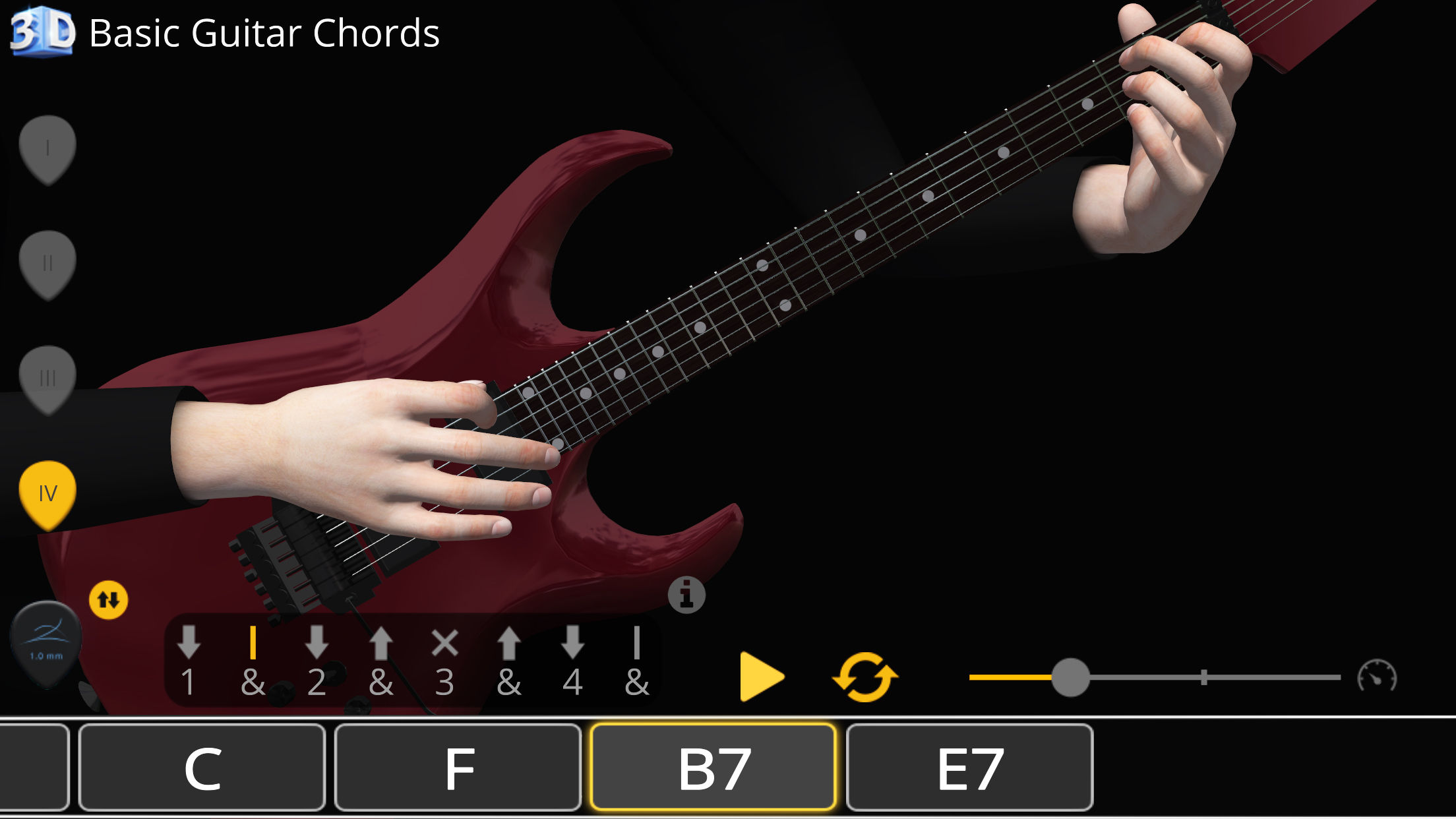 Basic Guitar Chords 3D Screenshot 2
