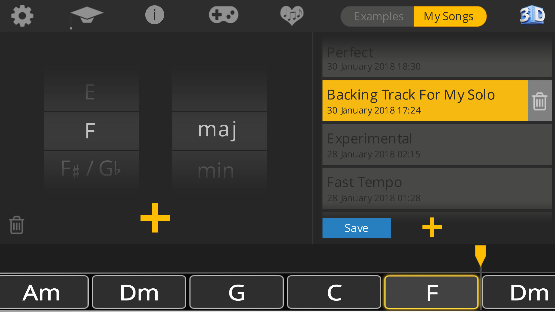 Basic Guitar Chords 3D Screenshot 3