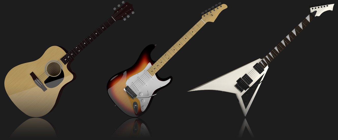 Guitar 3D Studio guitar options